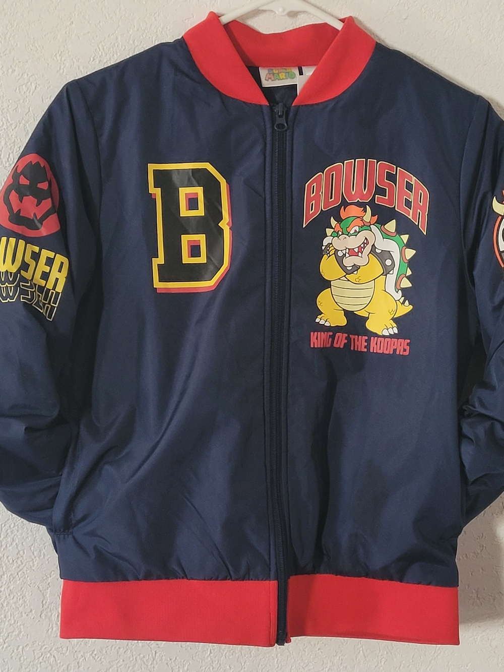 Gymboree Navy & Red Bowser Kids Puffer Jacket Size 10/12 Kids